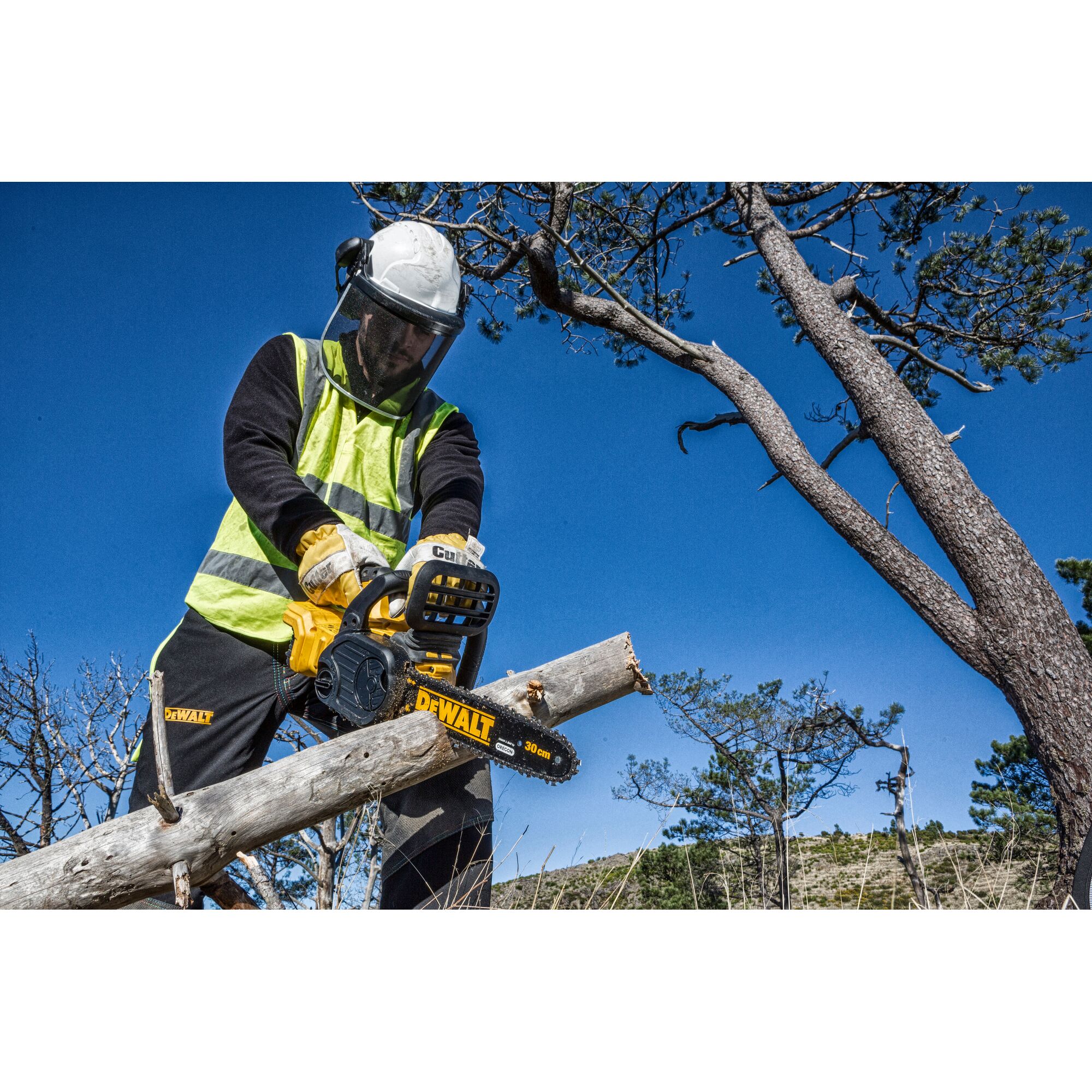 เลื่อยยนต์ไร้สาย 20 โวลต์ ใบเลื่อยยาว 10 นิ้ว