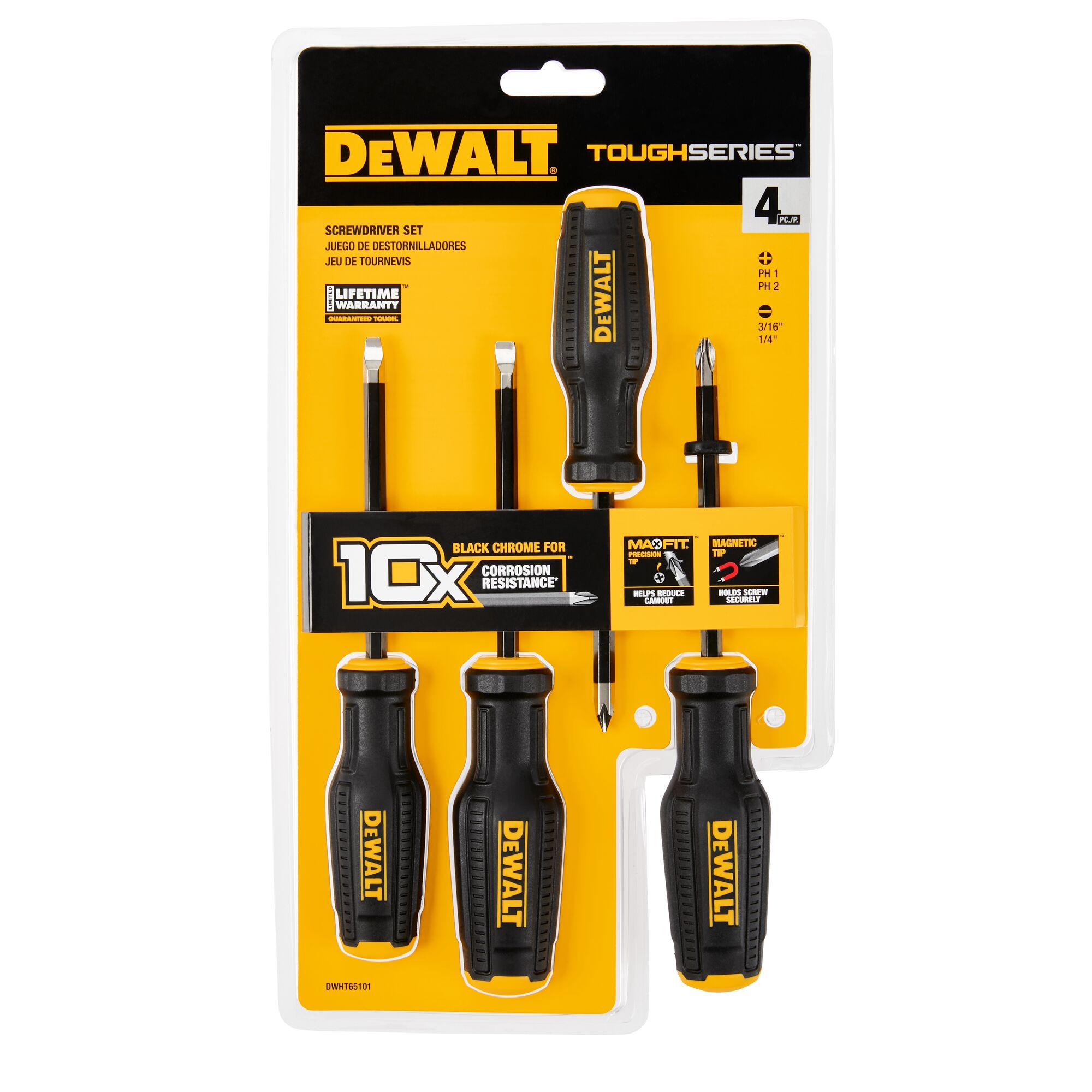 ชุดไขควง DEWALT รุ่น MAXFIT 4 ชิ้น/ชุด